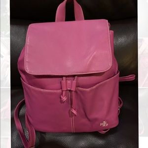 Ralph Lauren pink bucket bag backpack